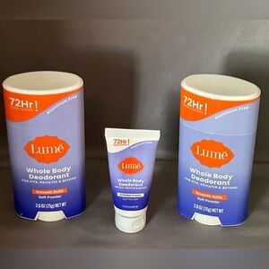 Lume Invisible Soft Powder cream & 2 deodorants bundle